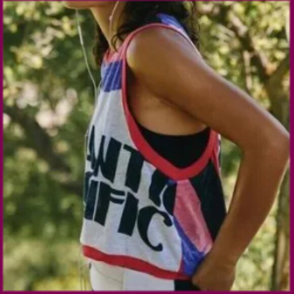 NWT FP Movement Love Printed Tank in Atlantic Pacific Blocking - Picture 5 of 9